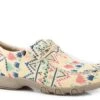 Roper Womens Tan Canvas Chillin Aztec Oxford Shoes -ROPER Shop 0902101912788
