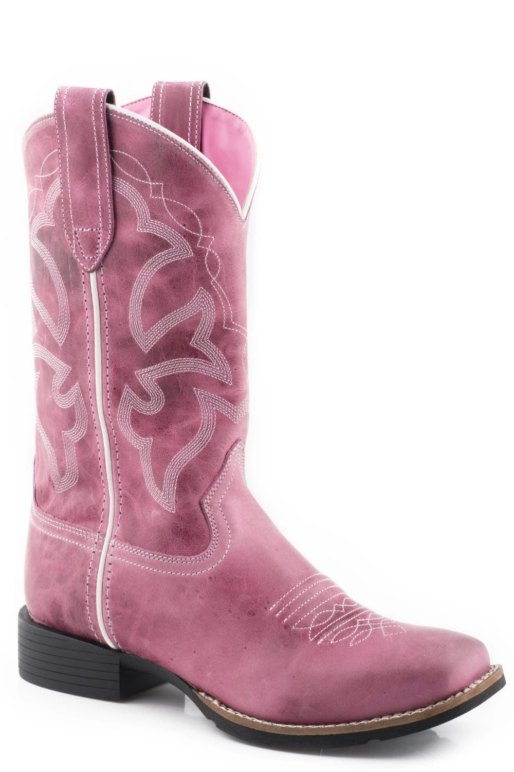 Roper Womens Burnish Pink Leather Monterey 11in Cowboy Boots 1 Roper Womens Burnish Pink Leather Monterey 11in Cowboy Boots