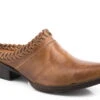 Roper Womens Tan Leather Ada Mules Shoes