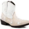 Roper Womens White Leather Liberty Star Cowboy Boots -ROPER Shop 0902109803054