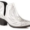 Roper Womens Silver Leather Rowdy Metallic Ankle Boots -ROPER Shop 0902109812736
