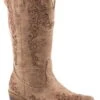 Roper Womens Tan Faux Leather Riley Scroll 12In Snip Cowboy Boots -ROPER Shop 0902115662854
