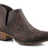 Roper Womens Dark Brown Faux Leather Ava Snip Toe Ankle Boots -ROPER Shop 0902115671109