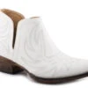 Roper Womens White Faux Leather Ava Western Ankle Boots 3 Roper Womens White Faux Leather Ava Western Ankle Boots -ROPER Shop 0902115673044