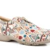 Roper Womens Beige Multi Canvas Chillin Aztec Oxford Shoes -ROPER Shop 0902117912622