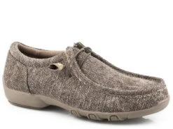 Roper Womens Brown Fabric Chillin Chukka Oxford Shoes