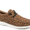 Roper Womens Brown Leopard Fabric Hang Loose Oxford Shoes -ROPER Shop 0902117933075