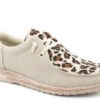 Roper Womens Tan Fabric Hang Loose Leopard Loafer Shoes -ROPER Shop 0902117933079