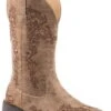 Roper Womens Tan Faux Leather Riley Scroll 12In Cowboy Boots -ROPER Shop 0902119032858