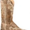 Roper Womens Brown Leather Flow Embroidery Cowboy Boots -ROPER Shop 0902170161599