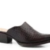 Roper Womens Brown Leather Mary Embossed Basketweave Mules Shoes -ROPER Shop 0902176348380