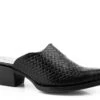 Roper Womens Black Leather Mary Basketweave Mules Shoes -ROPER Shop 0902176348501
