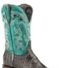Stetson Womens Brown/Turquoise Alligator Madrid Cowboy Boots -ROPER Shop 1202118520600a