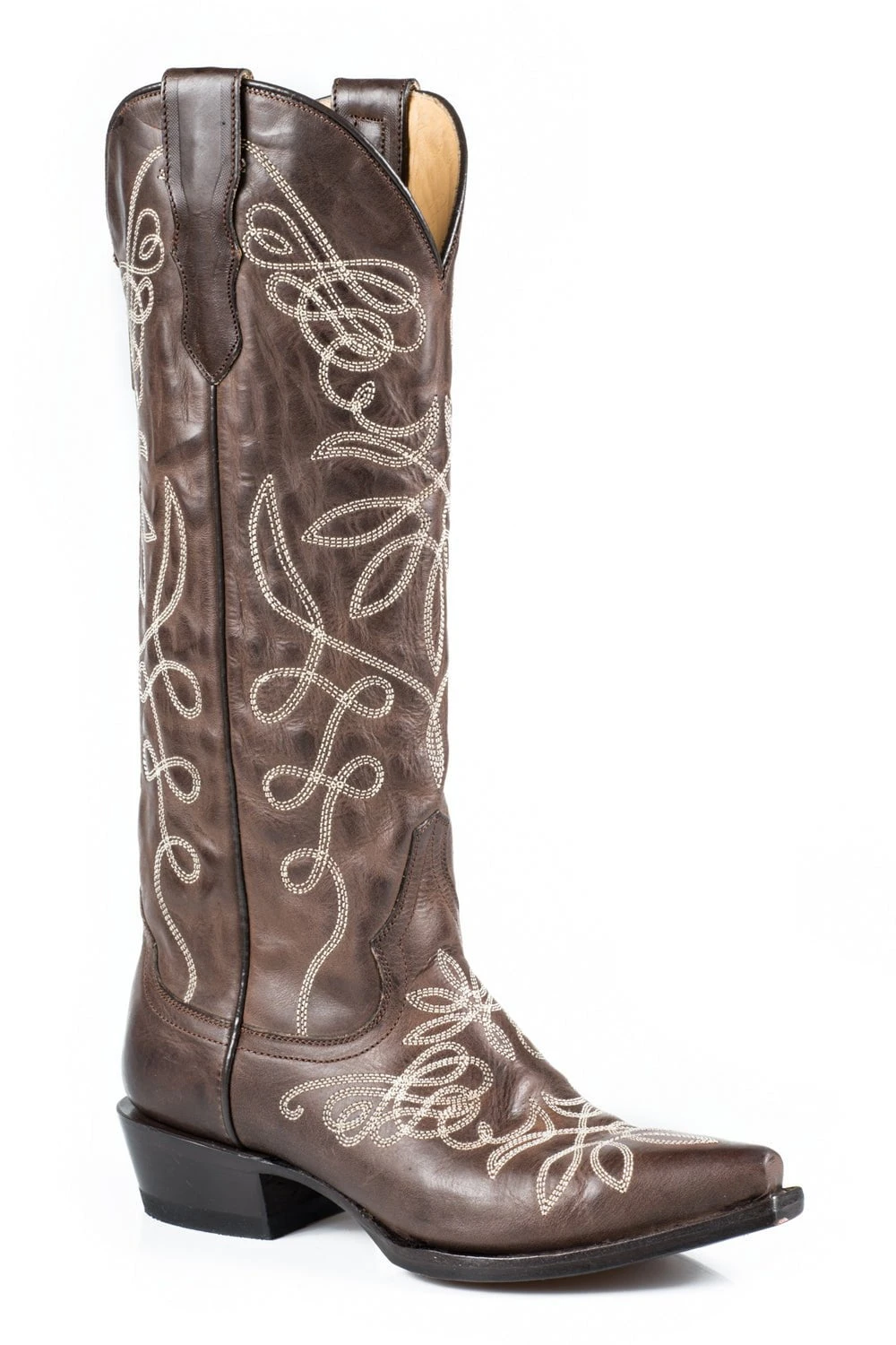 Stetson Womens Brown Leather Adeline 15In Cowboy Boots 1 Stetson Womens Brown Leather Adeline 15In Cowboy Boots