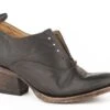 Stetson 3In Womens Chocolate Leather Fern Ankle Boots
