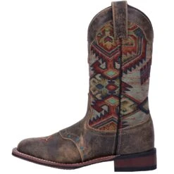 Laredo Womens Scout Cowboy Boots Leather Brown/Multi -ROPER Shop 5647 3