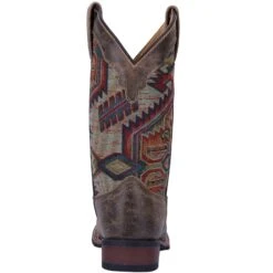 Laredo Womens Scout Cowboy Boots Leather Brown/Multi -ROPER Shop 5647 4