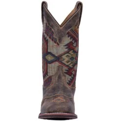 Laredo Womens Scout Cowboy Boots Leather Brown/Multi -ROPER Shop 5647 5
