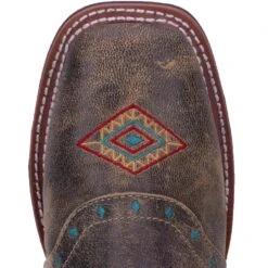 Laredo Womens Scout Cowboy Boots Leather Brown/Multi -ROPER Shop 5647 6