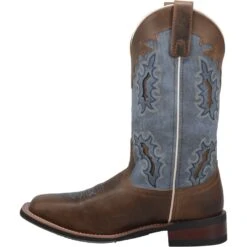 Laredo Womens Isla Cowboy Boots Leather Tan/Blue Denim -ROPER Shop 5666 3