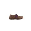 Ferrini Ladies Mocha/Purple Leather Shoes Cowhide Loafers -ROPER Shop 65322 48 Loafer Mocha Purple Profile