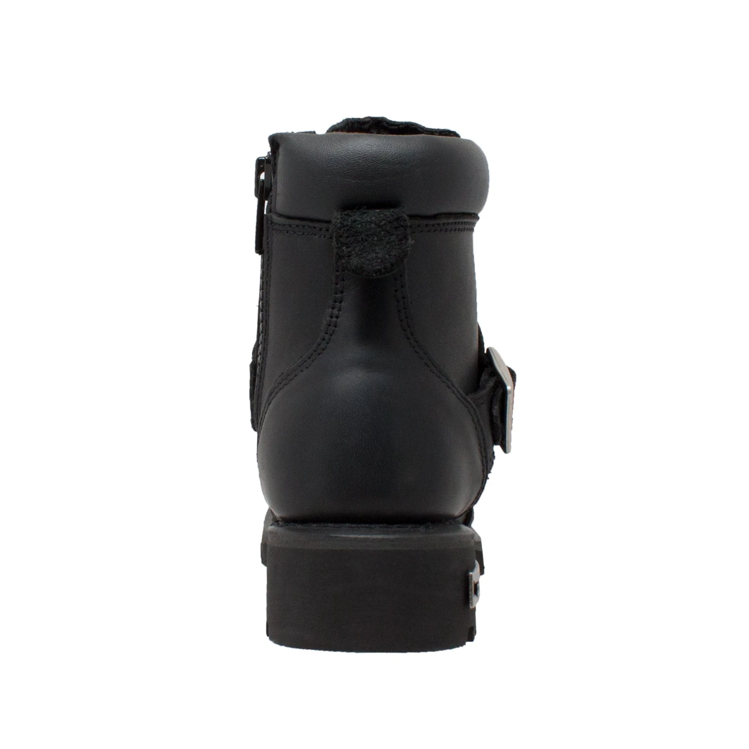 AdTec Womens Black 6in Lace Zipper Boot Leather Motorcycle 3 AdTec Womens Black 6in Lace Zipper Boot Leather Motorcycle - Image 3