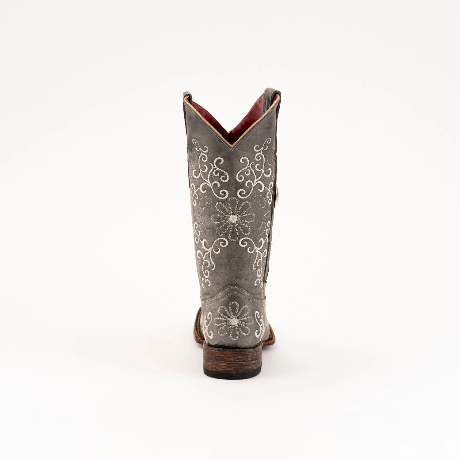 Ferrini Womens Smoke Leather Bella S-Toe Concho Cowboy Boots 4 Ferrini Womens Smoke Leather Bella S-Toe Concho Cowboy Boots - Image 4