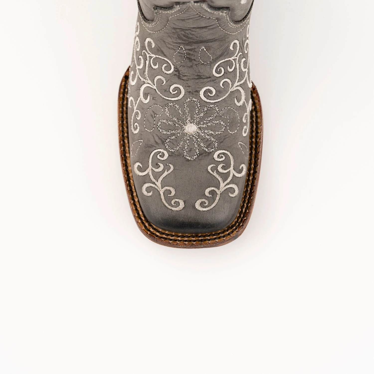 Ferrini Womens Smoke Leather Bella S-Toe Concho Cowboy Boots 5 Ferrini Womens Smoke Leather Bella S-Toe Concho Cowboy Boots - Image 5