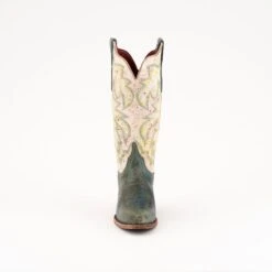 Ferrini Womens Teal Leather Candy V-Toe 13in Cowboy Boots 8 Ferrini Womens Teal Leather Candy V-Toe 13in Cowboy Boots -ROPER Shop 8366143 3