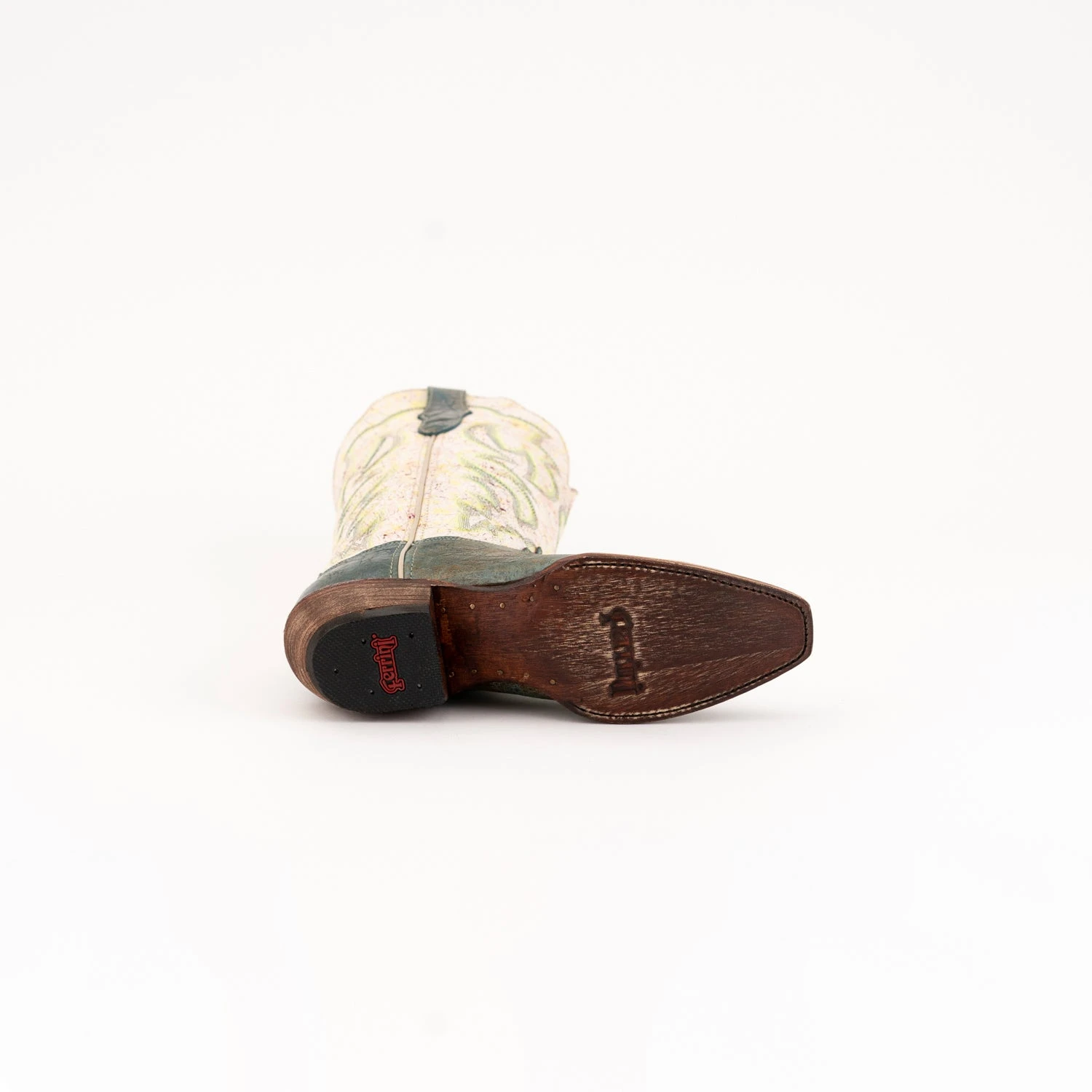 Ferrini Womens Teal Leather Candy V-Toe 13in Cowboy Boots 6 Ferrini Womens Teal Leather Candy V-Toe 13in Cowboy Boots - Image 6