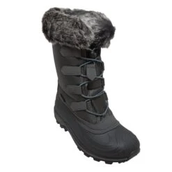 Winter Tecs Womens Grey Winter Boots Rubber