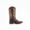 Ferrini Ladies Chocolate Leather Jesse S-Toe Cowboy Boots -ROPER Shop 93593 09 Jesse Choc S Toe Profile