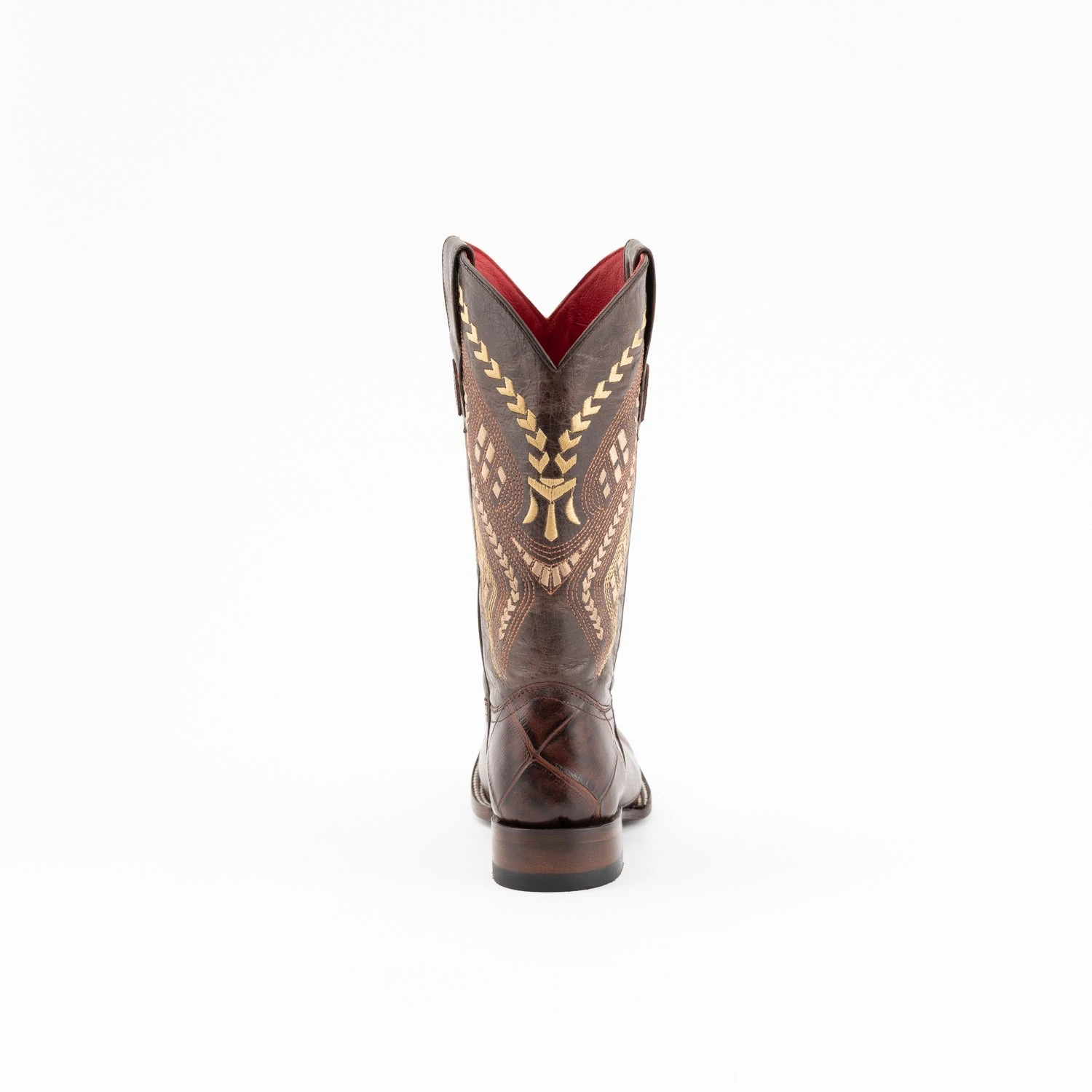 Ferrini Ladies Chocolate Leather Jesse S-Toe Cowboy Boots 4 Ferrini Ladies Chocolate Leather Jesse S-Toe Cowboy Boots - Image 4