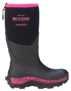 Dryshod Womens Arctic Storm Hi Black/Pink Neoprene Extreme-Cold Snow Boots -ROPER Shop ARS WH PN 002