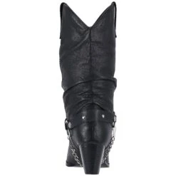 Dingo Womens Olivia Cowboy Boots Leather Black -ROPER Shop DI522 Black 3