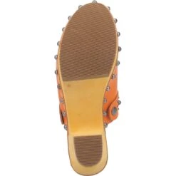 Dingo Womens Deadwood Orange Leather Studs Clogs Shoes -ROPER Shop DI917 Orange 7