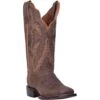 Dan Post Womens Tan Cowboy Boots Leather Square Toe -ROPER Shop DP4572 1