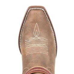 Durango Womens Brown Khaki Leather Flag Harness Fashion Boots -ROPER Shop DRD0208 birdseye