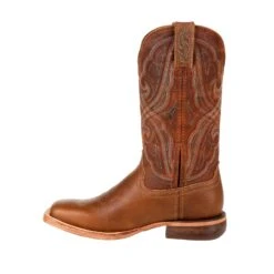Durango Womens Chestnut Leather Arena Pro Western Cowboy Boots -ROPER Shop DRD0380 instep profile