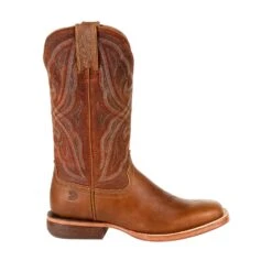 Durango Womens Chestnut Leather Arena Pro Western Cowboy Boots -ROPER Shop DRD0380 profile