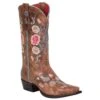Macie Bean By Anderson Bean Womens Honey Leather Cowboy Boots Floral Multi 8.5 B