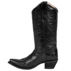 Corral Boots Corral Ladies Embroidery Black Cowhide Leather Cowgirl Boots -ROPER Shop FURMO CB L5060 3