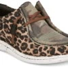 Justin Sneakers Womens Leopard Print Camo Hazer Canvas Slip-On Shoes -ROPER Shop JST 001 JL171