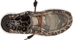 Justin Sneakers Womens Leopard Print Camo Hazer Canvas Slip-On Shoes -ROPER Shop JST 005 JL171