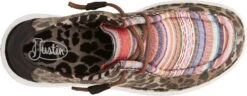 Justin Sneakers Womens Serape/Leopard Hazer Canvas Slip-On Shoes -ROPER Shop JST 005 JL173