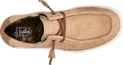 Justin Oxfords Womens Tan Hazer Canvas Sneaker Shoes -ROPER Shop JST 005 JM317