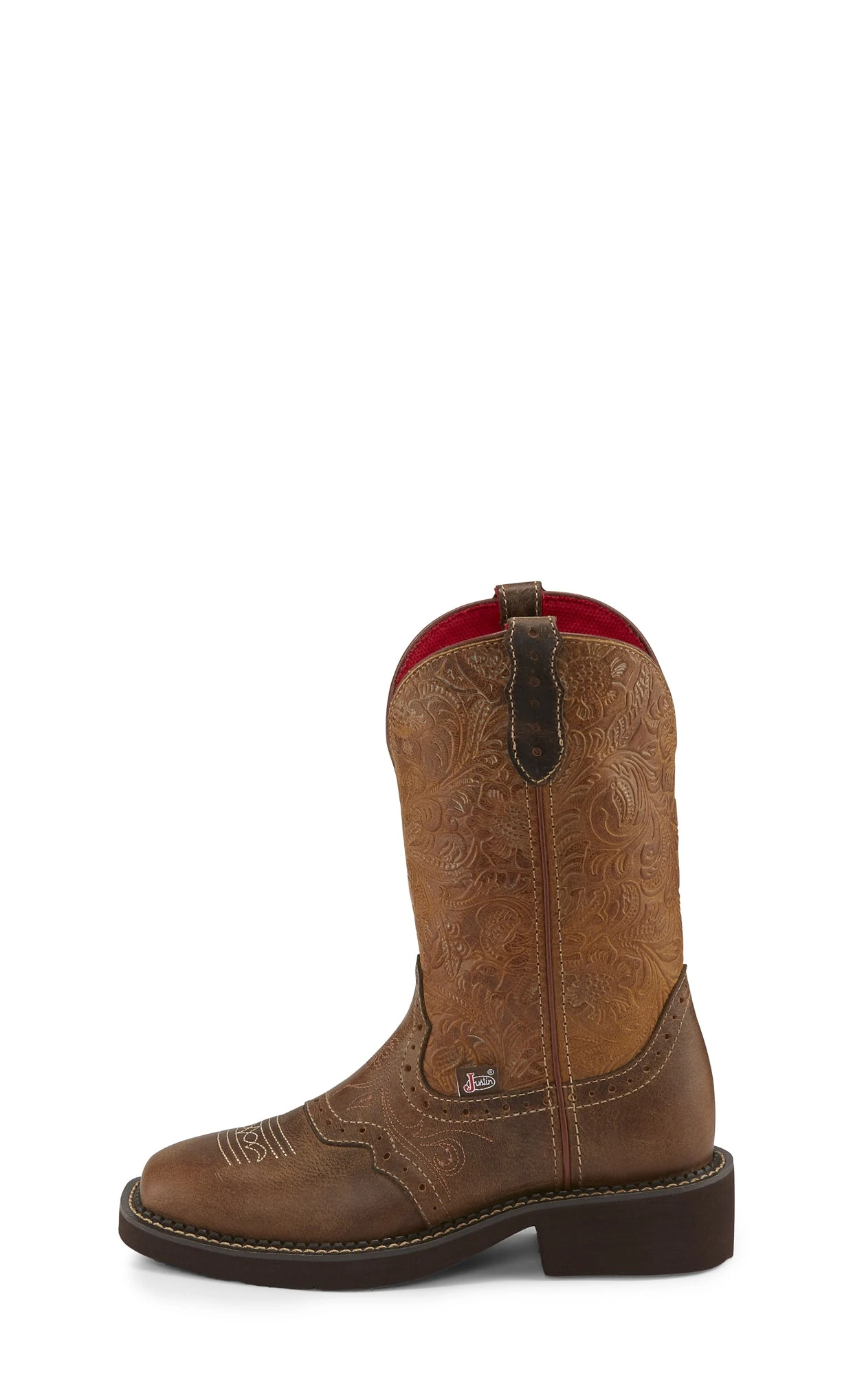 Justin 11in Floral Womens Tan Starlina Leather Cowboy Boots 5 Justin 11in Floral Womens Tan Starlina Leather Cowboy Boots - Image 5