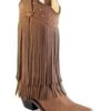 Old West Tan Womens Leather 12in Fringe Fashion Boots 2 Old West Tan Womens Leather 12in Fringe Fashion Boots -ROPER Shop LF1585