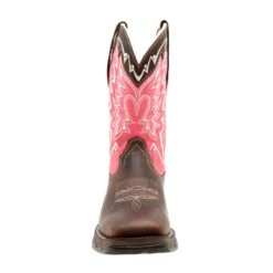 Durango Womens Pink Leather Breast Cancer Western Cowboy Boots -ROPER Shop RD3557 front square