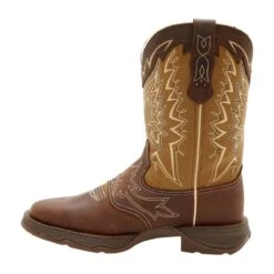 Lady Rebel By Durango Womens Nicotine Leather Let Love Fly Cowboy Boots -ROPER Shop RD4424 instep profile square